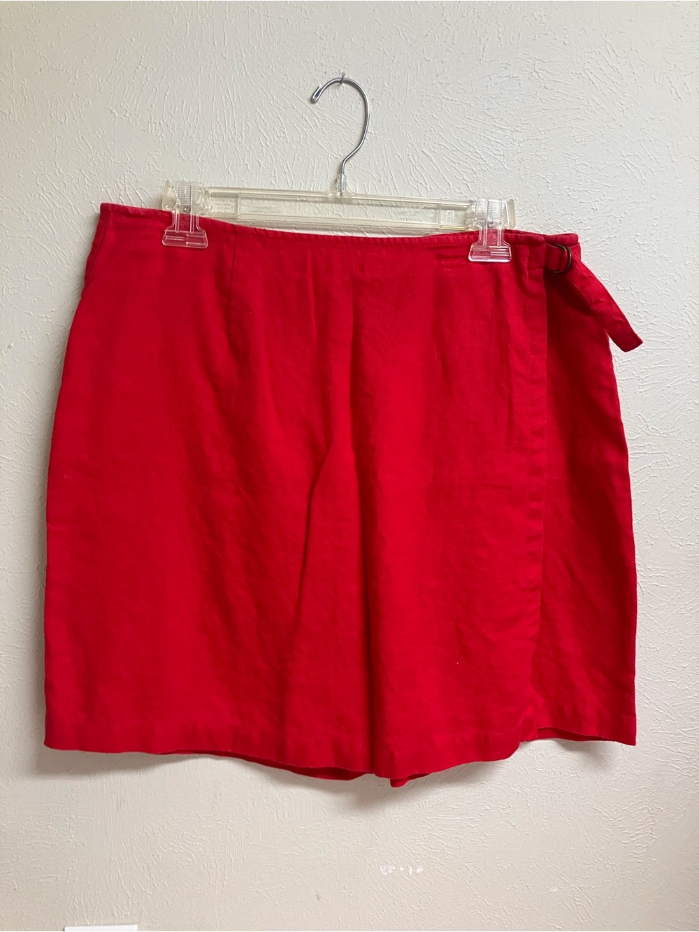 Westbound Red Wrap Skort with Side Tie Detail